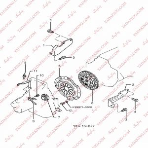 Yadaking-یدکینگ-لوازم یدکی-قطعات خودرو-سایپایدک-دوشاخه-کلاج-پراید-تیبا-ساینا