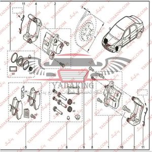 Yadaking-یدکینگ-لوازم یدکی-قطعات خودرو-سایپایدک-احمدلو-شرکتی-لنت جلو-ساندرو